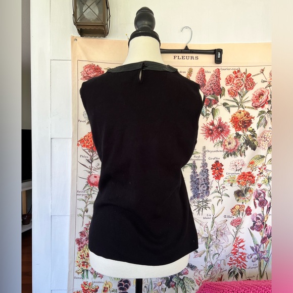 Etoile sweater set size L leather look trim black on black. Zip front - Picture 11 of 11